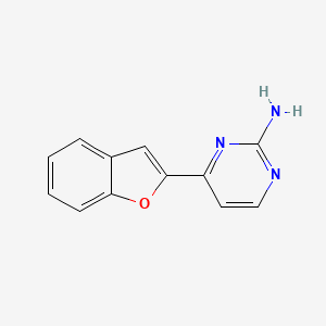 molecular formula C12H9N3O B1521892 4-(1-Benzofuran-2-yl)pyrimidin-2-amine CAS No. 1205744-92-8