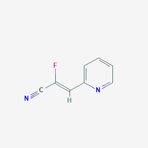 molecular formula C8H5FN2 B152190 3-(2-Pyridinyl)-2-fluoropropenenitrile CAS No. 140137-14-0