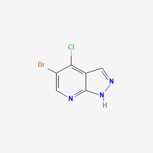 molecular formula C6H3BrClN3 B1521901 5-Bromo-4-chloro-1H-pyrazolo[3,4-b]pyridine CAS No. 1034769-88-4