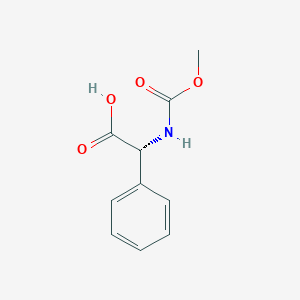 molecular formula C10H11NO4 B152191 (r)-2-((Methoxycarbonyl)amino)-2-phenylacetic acid CAS No. 50890-96-5