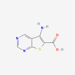 molecular formula C7H5N3O2S B1521916 5-Aminothieno[2,3-d]pyrimidine-6-carboxylic acid CAS No. 59488-81-2