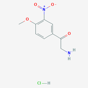 molecular formula C9H11ClN2O4 B1521932 2-Amino-1-(4-methoxy-3-nitro-phenyl)-ethanone hydrochloride CAS No. 877395-19-2