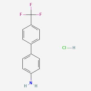 molecular formula C13H11ClF3N B1521934 4'-(Trifluoromethyl)-[1,1'-biphenyl]-4-amine hydrochloride CAS No. 1209254-98-7