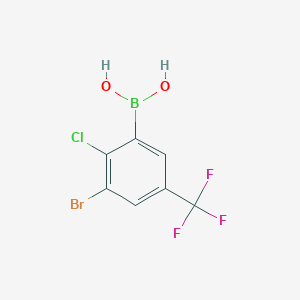 molecular formula C7H4BBrClF3O2 B1521937 3-Bromo-2-chloro-5-(trifluoromethyl)phenylboronic acid CAS No. 957120-85-3