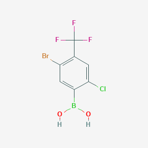 molecular formula C7H4BBrClF3O2 B1521938 (5-Bromo-2-chloro-4-(trifluoromethyl)phenyl)boronic acid CAS No. 1452574-71-8