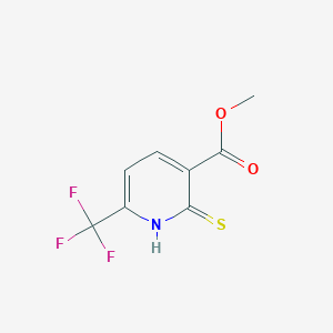 molecular formula C8H6F3NO2S B1521953 Methyl 2-mercapto-6-trifluoromethyl-3-pyridinecarboxylate CAS No. 1028343-10-3