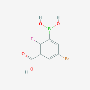 molecular formula C7H5BBrFO4 B1521954 3-Borono-5-bromo-2-fluorobenzoic acid CAS No. 957120-63-7