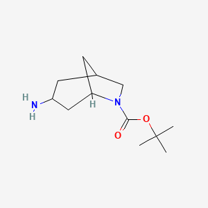 molecular formula C12H22N2O2 B1521957 Tert-butyl 3-amino-6-azabicyclo[3.2.1]octane-6-carboxylate CAS No. 1199942-73-8