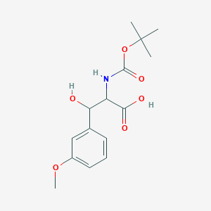 molecular formula C15H21NO6 B1521959 2-Tert-butoxycarbonylamino-3-hydroxy-3-(3-methoxy-phenyl)-propionic acid CAS No. 1391468-63-5