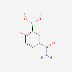 molecular formula C7H7BFNO3 B1521960 (5-Carbamoyl-2-fluorophenyl)boronic acid CAS No. 874289-39-1