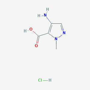 molecular formula C5H8ClN3O2 B1521969 4-Amino-1-methyl-1H-pyrazole-5-carboxylic acid hydrochloride CAS No. 92534-70-8