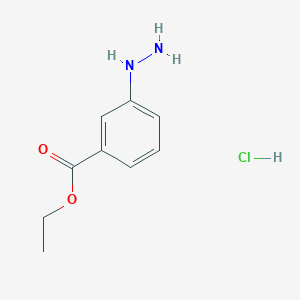 molecular formula C9H13ClN2O2 B1521973 Ethyl 3-hydrazinylbenzoate hydrochloride CAS No. 940875-99-0