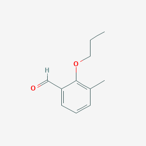 molecular formula C11H14O2 B15219733 3-Methyl-2-propoxybenzaldehyde 
