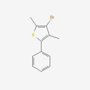 molecular formula C12H11BrS B1521975 3-Bromo-2,4-dimethyl-5-phenylthiophene CAS No. 362513-28-8