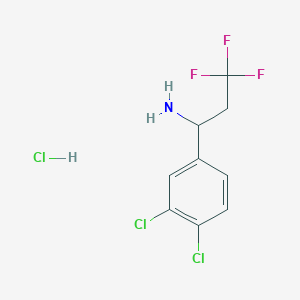 1-(3,4-Dichlorophenyl)-3,3,3-trifluoropropan-1-amine hydrochloride
