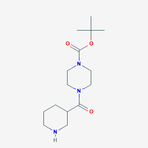 molecular formula C15H27N3O3 B1521991 叔丁基 4-(哌啶-3-羰基)哌嗪-1-羧酸酯 CAS No. 1193387-72-2