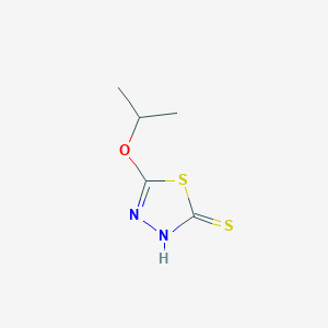 molecular formula C5H8N2OS2 B1522003 5-(丙-2-氧基)-1,3,4-噻二唑-2-硫醇 CAS No. 37158-92-2