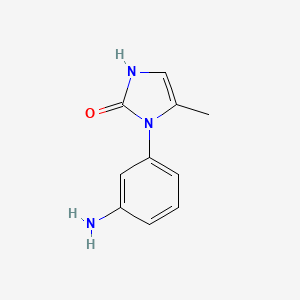 molecular formula C10H11N3O B1522006 1-(3-aminophenyl)-5-methyl-2,3-dihydro-1H-imidazol-2-one CAS No. 1211122-33-6