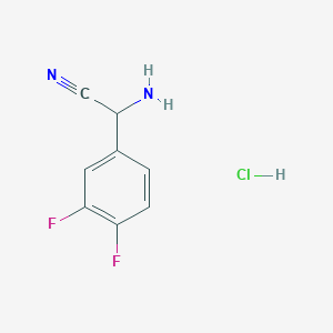 molecular formula C8H7ClF2N2 B1522009 2-氨基-2-(3,4-二氟苯基)乙腈盐酸盐 CAS No. 1193388-75-8