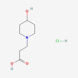 3-(4-Hydroxypiperidin-1-yl)propanoic acid hydrochloride