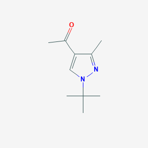 molecular formula C10H16N2O B1522017 1-(1-tert-butyl-3-methyl-1H-pyrazol-4-yl)ethan-1-one CAS No. 1197859-35-0