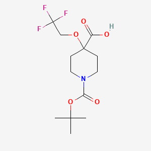 molecular formula C13H20F3NO5 B1522024 1-[(Tert-butoxy)carbonyl]-4-(2,2,2-trifluoroethoxy)piperidine-4-carboxylic acid CAS No. 1197656-74-8