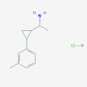 1-[2-(3-Methylphenyl)cyclopropyl]ethan-1-amine hydrochloride
