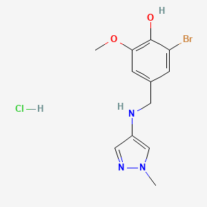 2-bromo-6-methoxy-4-{[(1-methyl-1H-pyrazol-4-yl)amino]methyl}phenol hydrochloride