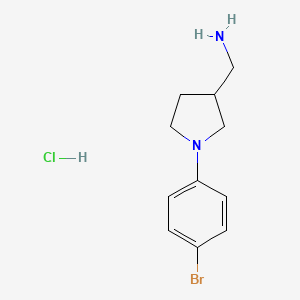 [1-(4-Bromophenyl)pyrrolidin-3-yl]methanamine hydrochloride