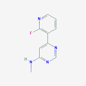 molecular formula C10H9FN4 B1522043 6-(2-Fluoropyridin-3-yl)-N-methylpyrimidin-4-amine CAS No. 943605-97-8