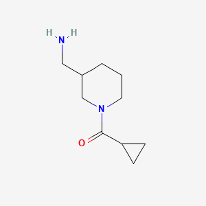 molecular formula C10H18N2O B1522049 (3-(Aminomethyl)piperidin-1-yl)(cyclopropyl)methanone CAS No. 915924-36-6