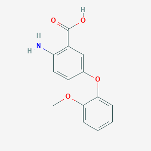 molecular formula C14H13NO4 B1522055 2-Amino-5-(2-methoxyphenoxy)benzoic acid CAS No. 885267-99-2