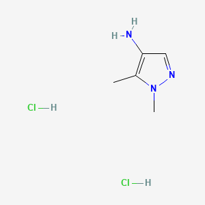 molecular formula C5H11Cl2N3 B1522061 1,5-Dimethyl-1H-pyrazol-4-amine dihydrochloride CAS No. 1147211-80-0