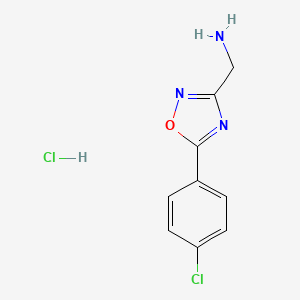 (5-(4-Chlorophenyl)-1,2,4-oxadiazol-3-yl)methanamine hydrochloride