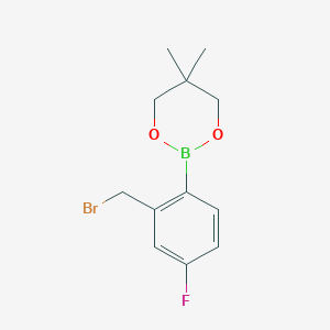 2-(2-(Bromomethyl)-4-fluorophenyl)-5,5-dimethyl-1,3,2-dioxaborinane
