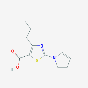 molecular formula C11H12N2O2S B1522097 4-propyl-2-(1H-pyrrol-1-yl)-1,3-thiazole-5-carboxylic acid CAS No. 1031672-01-1