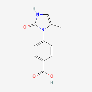 molecular formula C11H10N2O3 B1522102 4-(5-methyl-2-oxo-2,3-dihydro-1H-imidazol-1-yl)benzoic acid CAS No. 13870-58-1