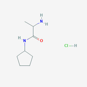 molecular formula C8H17ClN2O B1522105 2-amino-N-cyclopentylpropanamide hydrochloride CAS No. 1214638-91-1