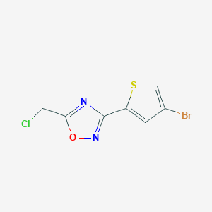 molecular formula C7H4BrClN2OS B1522111 3-(4-Bromothiophen-2-yl)-5-(chloromethyl)-1,2,4-oxadiazole CAS No. 1193388-21-4