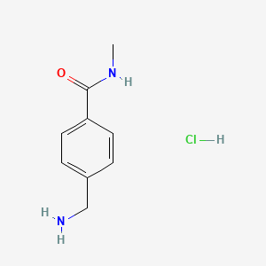 molecular formula C9H13ClN2O B1522125 4-(aminomethyl)-N-methylbenzamide hydrochloride CAS No. 1158467-80-1