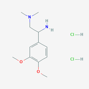 molecular formula C12H22Cl2N2O2 B1522127 [2-Amino-2-(3,4-dimethoxyphenyl)ethyl]dimethylamine dihydrochloride CAS No. 1209536-64-0