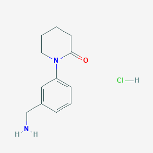 molecular formula C12H17ClN2O B1522128 1-[3-(Aminomethyl)phenyl]piperidin-2-one hydrochloride CAS No. 1193390-49-6