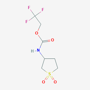 molecular formula C7H10F3NO4S B1522130 2,2,2-trifluoroethyl N-(1,1-dioxo-1lambda6-thiolan-3-yl)carbamate CAS No. 1197746-50-1