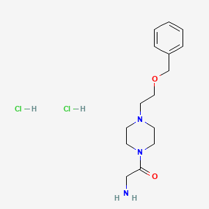 molecular formula C15H25Cl2N3O2 B1522163 2-Amino-1-[4-(2-benzyloxy-ethyl)-piperazin-1-yl]-ethanone dihydrochloride CAS No. 1176419-63-8