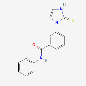 molecular formula C16H13N3OS B1522180 N-phenyl-3-(2-sulfanyl-1H-imidazol-1-yl)benzamide CAS No. 1193387-91-5