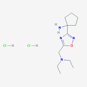 1-{5-[(Diethylamino)methyl]-1,2,4-oxadiazol-3-yl}cyclopentan-1-amine dihydrochloride