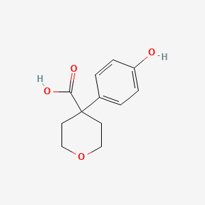 4-(4-Hydroxyphenyl)oxane-4-carboxylic acid