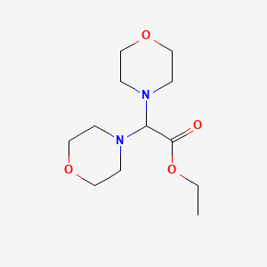 molecular formula C12H22N2O4 B15222076 Ethyl 2,2-dimorpholinoacetate 