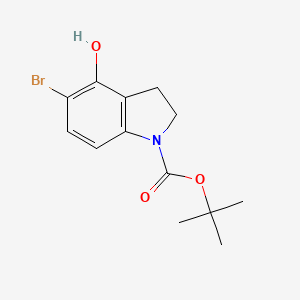molecular formula C13H16BrNO3 B1522209 Tert-butyl 5-bromo-4-hydroxyindoline-1-carboxylate CAS No. 1092460-53-1