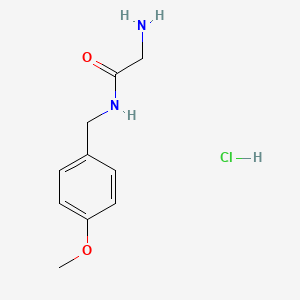 molecular formula C10H15ClN2O2 B1522212 2-amino-N-[(4-methoxyphenyl)methyl]acetamide hydrochloride CAS No. 27449-35-0